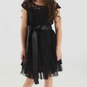 NWT ~ Think Pink Bows Bella Lace Dress Black Girls 4